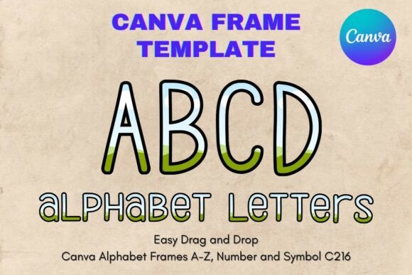 Canva Letters Frame Alphabet Template216: Creative Letter Design
