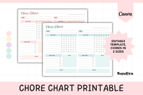 Chore Chart Canva Template 4: A Visual Guide