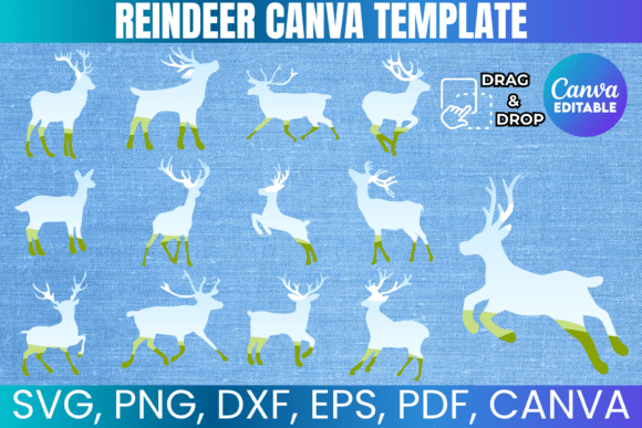 Christmas Reindeer Canva Template: Festive Designs Made Easy