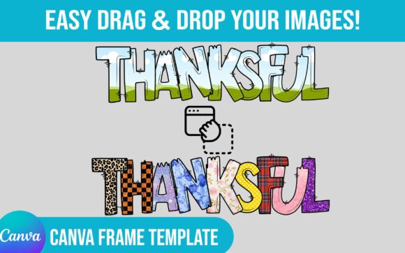 Custom Thankful Thanksgiving Canva Frame
