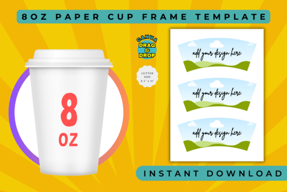 Design Custom 8oz Paper Cups Instantly in Canva