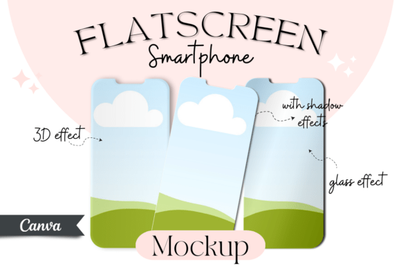 Elevate Your Brand with a Smartphone Flat Screen Mockup Template
