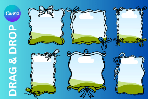 Elevate Your Designs with Ribbon Border Canva Frame