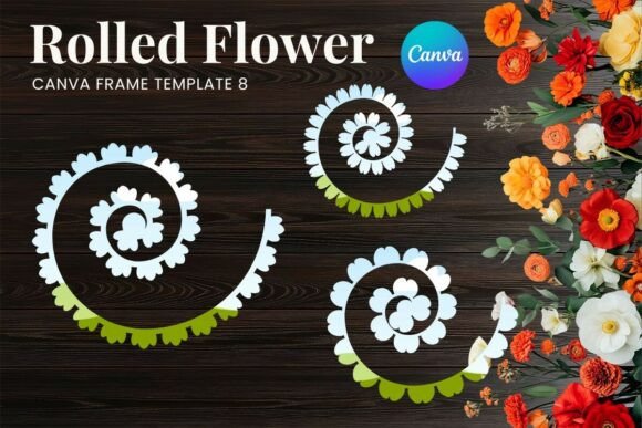 Exploring the Rolled Paper Flower Canva Frame_8 for Modern Designers