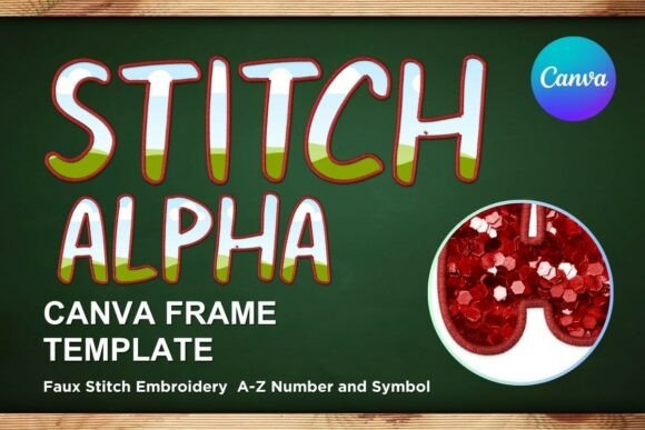 Faux Embroidery Canva Frame Letters: A Textured Design Guide