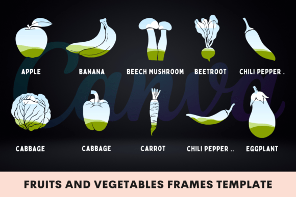 Freshen Your Designs with Fruit & Veggie Canva Frames