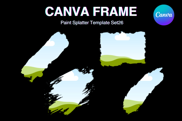 Paint Brush Brush Stroke Canva Frame_26: Artistic Flair for Digital Projects