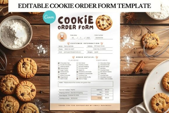 Streamline Your Sweet Business with a Cute Cookie Order Form