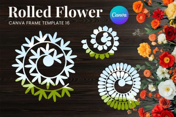 Stunning DIY Paper Flower Frames with Canva Templates