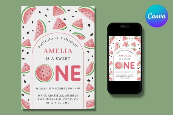 Sweet Watermelon 1st Birthday Invitation: A Fresh Take on Party Design