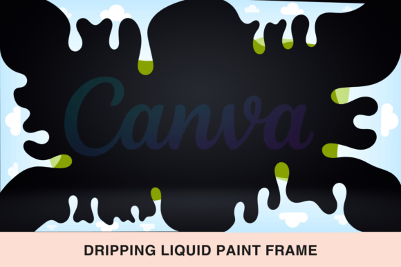 Unleash Artistic Chaos: The Dripping Liquid Paint Canva Frame