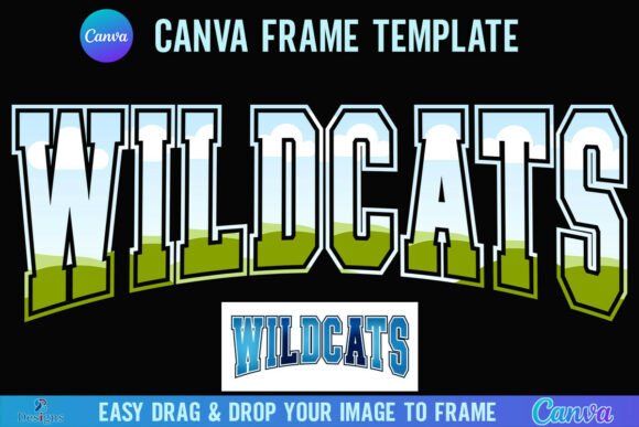 Wildcats Canva Frame Varsity Team Mascot: Elevate Your Graphics